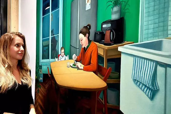 Chloé devant une oeuvre Chloé devant une oeuvre